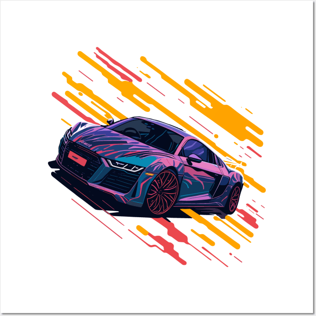 Audi R8 Car classic Wall Art by Cruise Dresses